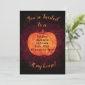 Herfst potluck lunchparty kaart (Staand voorkant)