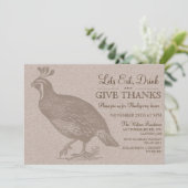 Herfst Potluck Thanksgiving Uitnodiging (Staand voorkant)