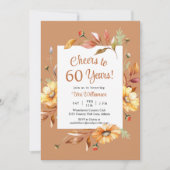 Herfst Proost op 60 jaar 60e verjaardag Kaart (Voorkant)