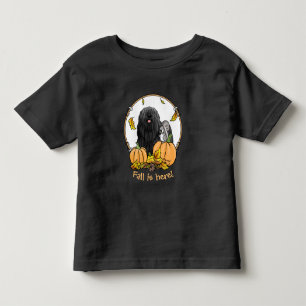 Herfst Puli Dog (zwart) pompoenen blazen schimmels Kinder Shirts