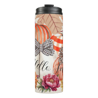 Herfst Pumkin Floral Thermosbeker