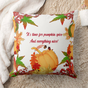 Herfst Pumpkin Autumn Berries Colorful Maple Leave Kussen