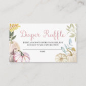 Herfst Pumpkin Autumn Diaper Raffle Enclosure Card Informatiekaartje (Voorkant)