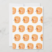 Herfst Pumpkin Autumn Kraft Baby shower Kaart (Achterkant)