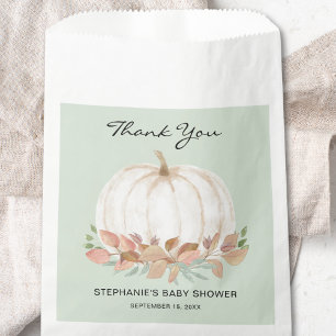 Herfst Pumpkin Baby shower Bedankzakje