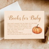 Herfst Pumpkin Baby shower Book Request Informatiekaartje