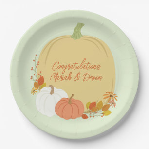 Herfst Pumpkin-Baby shower Borden Papieren Bordje