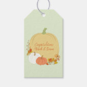 Herfst Pumpkin Baby shower Cadeaulabel (Voorkant)
