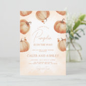 Herfst Pumpkin Baby shower Kaart (Staand voorkant)