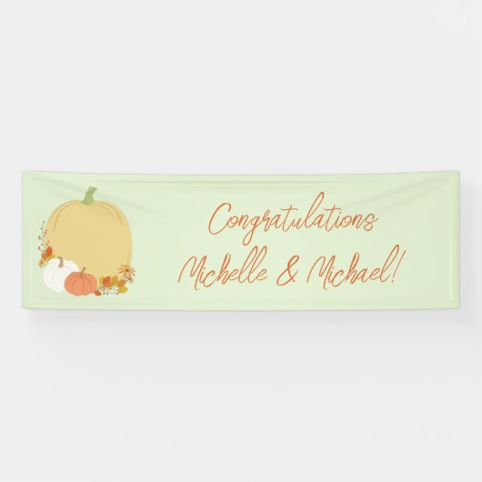 Herfst Pumpkin Baby shower Spandoek (Horizontaal)