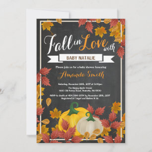 Herfst Pumpkin-Baby shower, uitnodiging