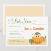 Herfst Pumpkin Baby shower Uitnodiging (Voorkant / Achterkant)