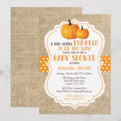 Herfst Pumpkin-Baby shower-uitnodigingskaart Burla Kaart (Voorkant / Achterkant)