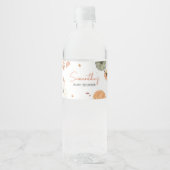 Herfst Pumpkin Baby shower Waterfles Etiket (Voorkant)
