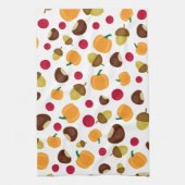 Herfst Pumpkin Berries Pattern Theedoek (Verticaal)