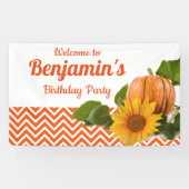 Herfst Pumpkin Birthday Spandoek (Horizontaal)