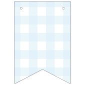 Herfst Pumpkin Blue Gingham Baby shower Bunting Fl Vlaggetjes (Eerste vlag)