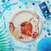 Herfst Pumpkin-Bord nog leven ~ Papier Papieren Bordje (Feest)