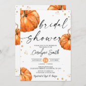 Herfst Pumpkin Bridal Shower Kaart (Voorkant / Achterkant)