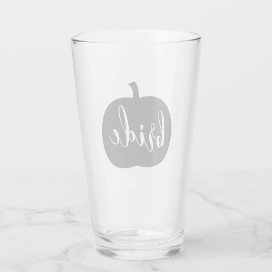 Herfst Pumpkin Bride Glas (Achterkant)