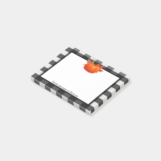 Herfst Pumpkin Buffalo Aangepaste notities Post-it® Notes (Schuin)