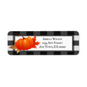 Herfst Pumpkin Buffalo Postlabel Etiket (Voorkant)