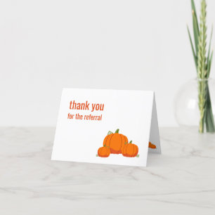 Herfst Pumpkin Business Reference Hartelijk dank v Bedankkaart