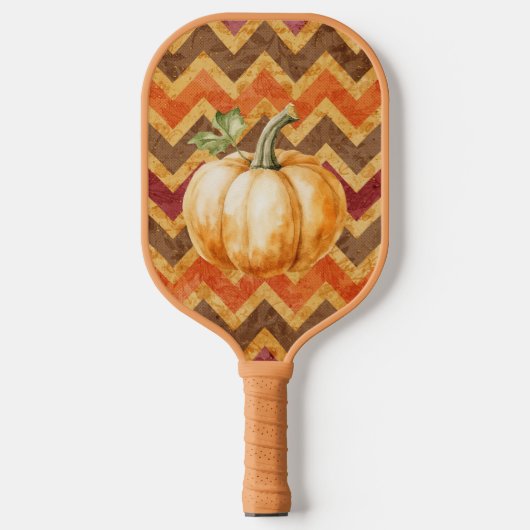 Herfst Pumpkin Chevron Pickleball Paddle (Voorkant)
