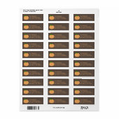 Herfst Pumpkin Custom Return-adreslabels Etiket (Full Sheet)