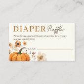Herfst Pumpkin Diaper Raffle Enclosure Card Informatiekaartje (Voorkant)