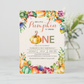Herfst Pumpkin eerste uitnodiging (Staand voorkant)