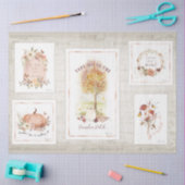 Herfst Pumpkin Floral herfst Boom laat ontkoppelin Tissuepapier (Craft)