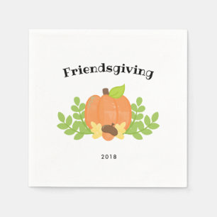 Herfst Pumpkin   Friendsgiving-diner Servet