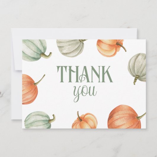 Herfst Pumpkin Garden Bedankkaart (Voorkant)