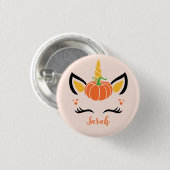 Herfst Pumpkin Halloween Unicorn Ronde Button 3,2 Cm (Voorkant /achterkant)