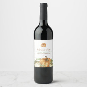 Herfst Pumpkin Halloween Wine Label Wijn Etiket