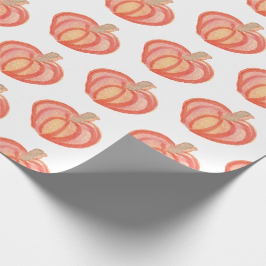 Herfst Pumpkin Hand Oranje Cadeaupapier (Hoek)