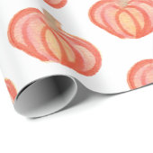 Herfst Pumpkin Hand Oranje Cadeaupapier (Rol Hoek)