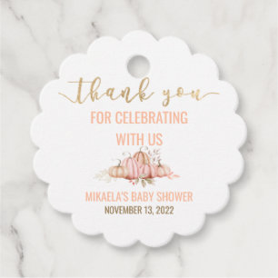Herfst Pumpkin Hartelijk dank voor uw Baby shower Bedankjes Labels