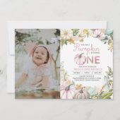 Herfst Pumpkin herfst Eerste Birthday Invitation G Kaart (Voorkant)