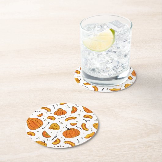 Herfst Pumpkin in het Oostenrijkse najaar Ronde Kartonnen Onderzetter (Insitu)