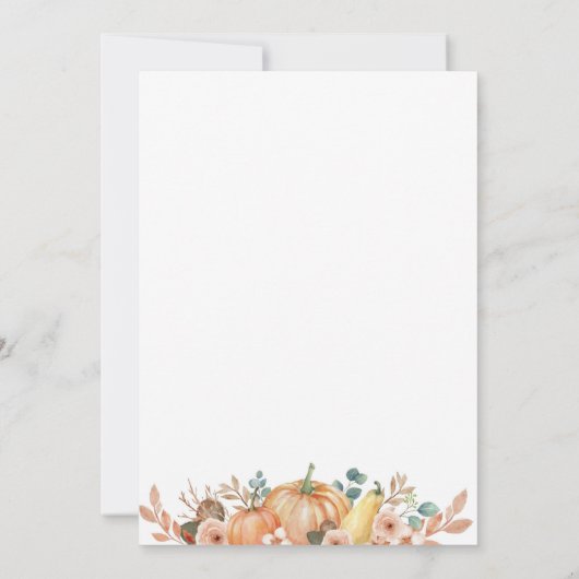 Herfst Pumpkin is niet haar ouderwetse verjaardag Kaart (Achterkant)