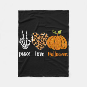 Herfst Pumpkin Leopard Halloween Fleece Deken