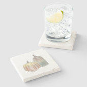 Herfst Pumpkin Marble Trivet Stenen Onderzetter (Zijkant)