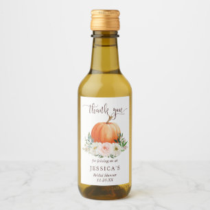 Herfst Pumpkin Mini Wine Fleslabel Wijn Etiket