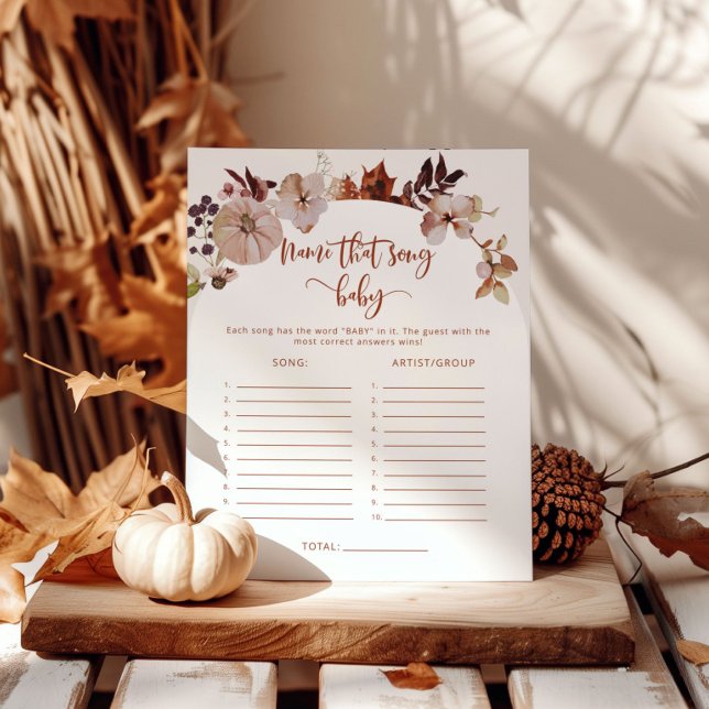 Herfst pumpkin Name die het baby shower van het li (Creator heeft geüpload)