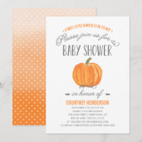 Herfst Pumpkin Ombre | Uitnodiging tot Baby shower