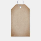 Herfst Pumpkin Oranje Floral & Burlap Baby shower Cadeaulabel (Achterkant)