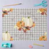 Herfst Pumpkin Oranje Wit leder Grijze buffelplaat Tissuepapier (Craft)