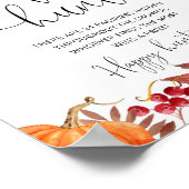 Herfst pumpkin Pacifier jachtwedstrijd baby shower Poster (Hoek)